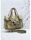 COACH CAMPBELL EXOTIC PRINTED LEATHER FLAP BAG WITH STRAP