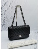 CHANEL CLASSIC MEDIUM DOUBLE FLAP BLACK CAVIAR LEATHER GOLD HARDWARE CHAIN BAG