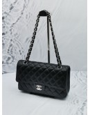 CHANEL CLASSIC MEDIUM DOUBLE FLAP BLACK CAVIAR LEATHER GOLD HARDWARE CHAIN BAG