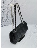 CHANEL CLASSIC MEDIUM DOUBLE FLAP BLACK CAVIAR LEATHER GOLD HARDWARE CHAIN BAG