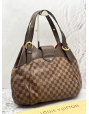 LOUIS VUITTON BROWN DAMIER EBENE CANVAS SISTINA GM SIZE SHOULDER BAG 