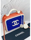 CHANEL FILIGREE VANITY CASE QUILTED CAVIAR LEATHER BAG