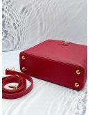 LOUIS VUITTON CAPUCINES BB TAURILLON LEATHER RED SCARLET BAG