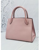 PRADA MONOCHROME SMALL TOTE SOFT PINK SAFFIANO LEATHER HANDLE BAG WITH REMOVABLE SHOULDER STRAP 