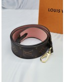 LOUIS VUITTON MONOGRAM BANDOULIERE SHOULDER STRAP ROSE POUDRE -FULL SET-