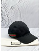 GUCCI BLACK GG MONOGRAM CANVAS CAP