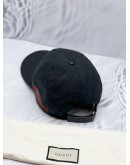 GUCCI BLACK GG MONOGRAM CANVAS CAP