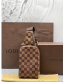 LOUIS VUITTON GERONIMOS DAMIER EBENE CANVAS CROSSBODY BAG -FULL SET-