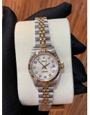 ROLEX LADY DATEJUST REF 69173 HALF 18K YELLOW GOLD DIAMOND DIAL 26MM AUTOMATIC WATCH -FULL SET-