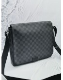 LOUIS VUITTON DISTRICT MM MESSENGER IN BLACK DAMIER GRAPHITE WITH SILVER HARDWARE BAG