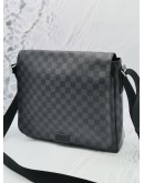 LOUIS VUITTON DISTRICT MM MESSENGER IN BLACK DAMIER GRAPHITE WITH SILVER HARDWARE BAG