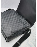 LOUIS VUITTON DISTRICT MM MESSENGER IN BLACK DAMIER GRAPHITE WITH SILVER HARDWARE BAG