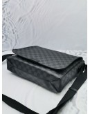 LOUIS VUITTON DISTRICT MM MESSENGER IN BLACK DAMIER GRAPHITE WITH SILVER HARDWARE BAG