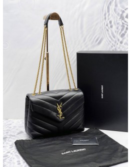 (UNUSED) 2022 YSL YVES SAINT LAURENT LOULOU SMALL QUILTED CALFSKIN LEATHER CHAIN BAG -FULL SET-