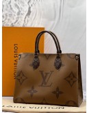 LOUIS VUITTON ON THE GO MM MONOGRAM REVERSE CANVAS -FULL SET-