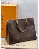 LOUIS VUITTON ON THE GO MM MONOGRAM REVERSE CANVAS -FULL SET-