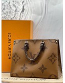 LOUIS VUITTON ON THE GO MM MONOGRAM REVERSE CANVAS -FULL SET-