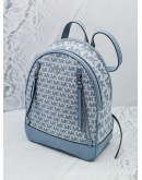 MICHAEL KORS BROOKLYN MONOGRAM PRINT SKY BLUE CANVAS / LEATHER BACKAPCK