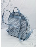 MICHAEL KORS BROOKLYN MONOGRAM PRINT SKY BLUE CANVAS / LEATHER BACKAPCK