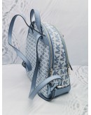 MICHAEL KORS BROOKLYN MONOGRAM PRINT SKY BLUE CANVAS / LEATHER BACKAPCK