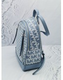 MICHAEL KORS BROOKLYN MONOGRAM PRINT SKY BLUE CANVAS / LEATHER BACKAPCK