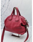 GIVENCHY SMALL NIGHTINGALE BURGUNDY CROSSBODY BAG WITH REMOVABLE STRAP