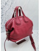 GIVENCHY SMALL NIGHTINGALE BURGUNDY CROSSBODY BAG WITH REMOVABLE STRAP