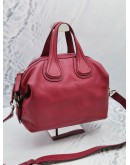 GIVENCHY SMALL NIGHTINGALE BURGUNDY CROSSBODY BAG WITH REMOVABLE STRAP