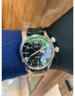BALL ENGINEER MASTER II DIVER DAY DATE GREEN FLASH REF DM1020A 42MM AUTOMATIC YEAR 2007 WATCH -FULL SET-