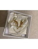 (BRAND NEW) 2020 CHRISTIAN DIOR CD PEARL GOLD PLATED EARRINGS 