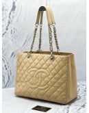 CHANEL GST (GRAND SHOPPING TOTE) SILVER HARDWARE TOTE CHAIN SHOULDER BAG