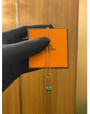 2023 HERMES MINI POP H SUMMER GREEN PENDANT GOLD PLATED NECKLACE