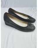 REPETTO CAMILLE BLACK LEATHER BALLETS FLATS SIZE 40 1/2