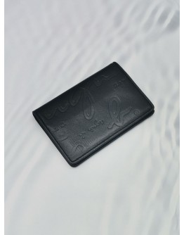 AGNES B VOYAGE BLACK LEATHER SMALL CARD HOLDER