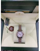 ROLEX OYSTER PERPETUAL LADY DATEJUST HALF 750 EVEROSE GOLD DIAMOND DIAL REF 179171 26MM AUTOMATIC YEAR 2014 WATCH -FULL SET-