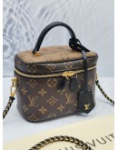 LOUIS VUITTON M45165 VANITY PM BROWN MONOGRAM REVERSE CANVAS WITH STRAP