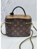 LOUIS VUITTON M45165 VANITY PM BROWN MONOGRAM REVERSE CANVAS WITH STRAP