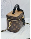 LOUIS VUITTON M45165 VANITY PM BROWN MONOGRAM REVERSE CANVAS WITH STRAP