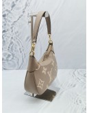 LOUIS VUITTON MONOGRAM EMPREINTE LEATHER BAGATELLE BICOLOR IN TOURTERELLE GREY / CREME BEIGE