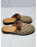 GUCCI GG SUPREME CANVAS HORSEBIT SLIPPER SIZE 7 -FULL SET-