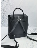 LOUIS VUITTON LOCKME BACKPACK IN BLACK CALFSKIN LEATHER SILVER HARDWARE 