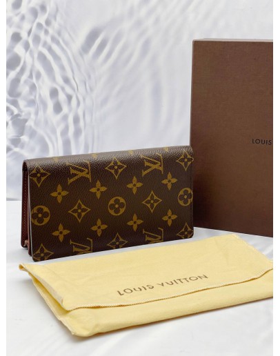 (UNUSED) LOUIS VUITTON MONOGRAM CANVAS LONG FLAP WALLET