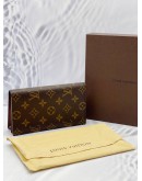 (UNUSED) LOUIS VUITTON MONOGRAM CANVAS LONG FLAP WALLET