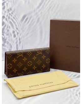 (UNUSED) LOUIS VUITTON MONOGRAM CANVAS LONG FLAP WALLET