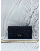 KATE SPADE LAUREL WAY MILOU GLITTER EVENING WALLET ON CHAIN BAG