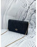 KATE SPADE LAUREL WAY MILOU GLITTER EVENING WALLET ON CHAIN BAG