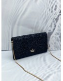 KATE SPADE LAUREL WAY MILOU GLITTER EVENING WALLET ON CHAIN BAG