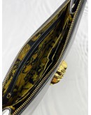 VERSACE LA MEDUSA HEAD BLACK CALFSKIN LEATHER CLUTCH