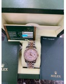 ROLEX OYSTER PERPETUAL DATEJUST HALF 750 ROSE GOLD REF 116231 SAKURA PINK DIAL 36MM AUTOMATIC YEAR 2013 WATCH -FULL SET-