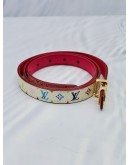 LOUIS VUITTON 20MM WHITE MONOGRAM MULTICOLOR BELT